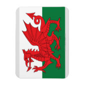 Illustratie van de nationale vlag van Wales, met r Magneet (Verticaal)