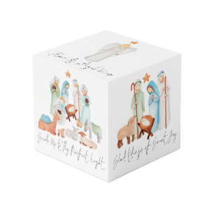 Illustratie van de nativiteitsscène Carol Lyrics K Kubus