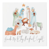 Illustratie van de nativiteitsscène Carol Lyrics K Kubus (Voorkant)