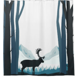 Illustratie van de Natuur van de Oostenrijkse Wint Douchegordijn