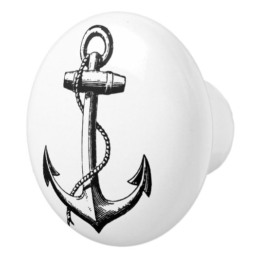  illustratie van de Nautical Anchor Keramische Knop (Rechts)