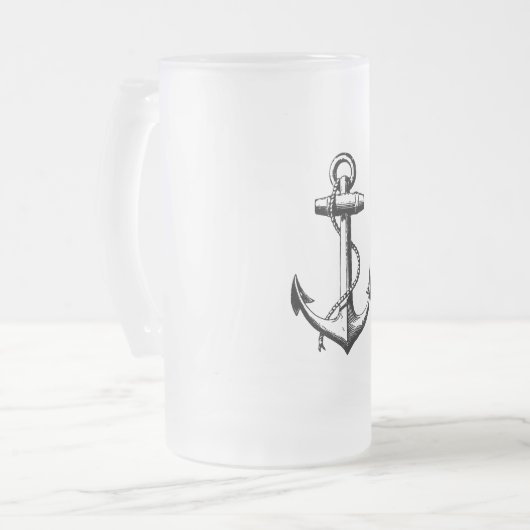  illustratie van de Nautical Anchor Matglas Bierpul (Voorkant links)