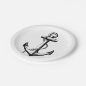  illustratie van de Nautical Anchor Papieren Bordje (Gekanteld)