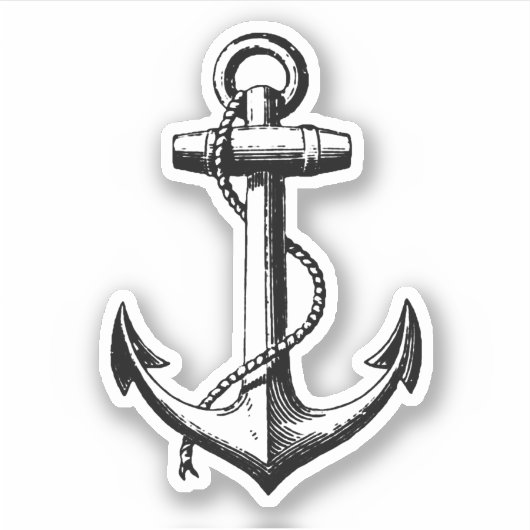  illustratie van de Nautical Anchor Sticker (Voorkant)