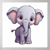 illustratie van de olifant van cartoon
