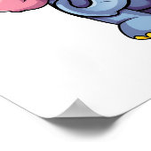 illustratie van de olifant van cartoon poster (Hoek)