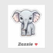 illustratie van de olifant van cartoon sticker (Vel)