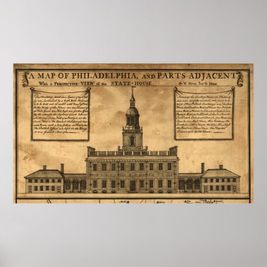  illustratie van de Onafhankelijkheidszaal Poster (Voorkant)