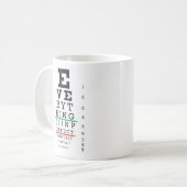 Illustratie van de optische ooggrafiek koffiemok (Voorkant links)