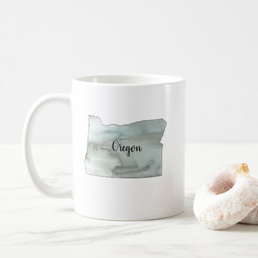 Illustratie van de Oregon-staat Koffiemok (Met donut)