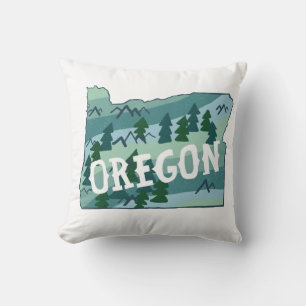 Illustratie van de Oregon State-kaart Kussen