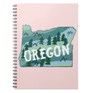 Illustratie van de Oregon State-kaart Notitieboek