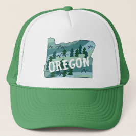 Illustratie van de Oregon State-kaart Trucker Pet