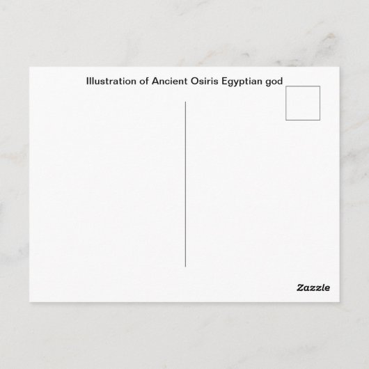 Illustratie van de oude Osiris Egyptische god Briefkaart (Achterkant)