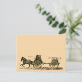 Illustratie van de -paardenbrandblusmotor briefkaart (Staand voorkant)