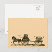 Illustratie van de -paardenbrandblusmotor briefkaart (Voorkant / Achterkant)