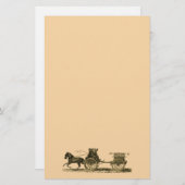 Illustratie van de -paardenbrandblusmotor briefpapier (Voorkant / Achterkant)