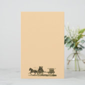 Illustratie van de -paardenbrandblusmotor briefpapier (Staand voorkant)