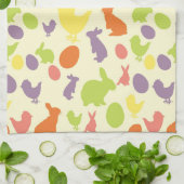 Illustratie van de Paasachtergrond Theedoek (Gevouwen)