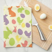 Illustratie van de Paasachtergrond Theedoek (Quarter Fold)