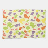 Illustratie van de Paasachtergrond Theedoek (Horizontaal)