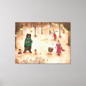 Illustratie van de partij Forest Woodland Animals Canvas Afdruk (Voorkant)