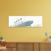 Illustratie van de passagier die onder de Titanic  Canvas Afdruk (Insitu (Woonkamer))