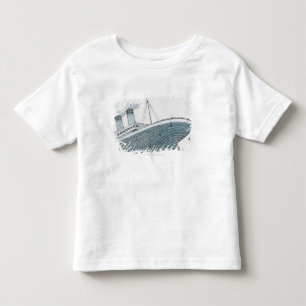 Illustratie van de passagier die onder de Titanic  Kinder Shirts