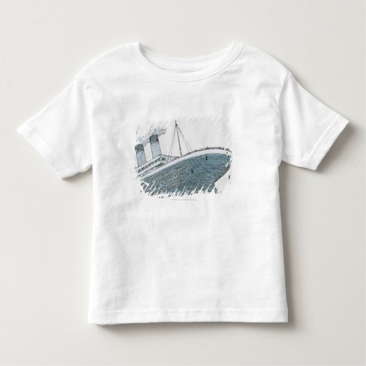 Illustratie van de passagier die onder de Titanic  Kinder Shirts (Voorkant)