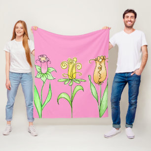 Illustratie van de patellentbloemen fleece deken
