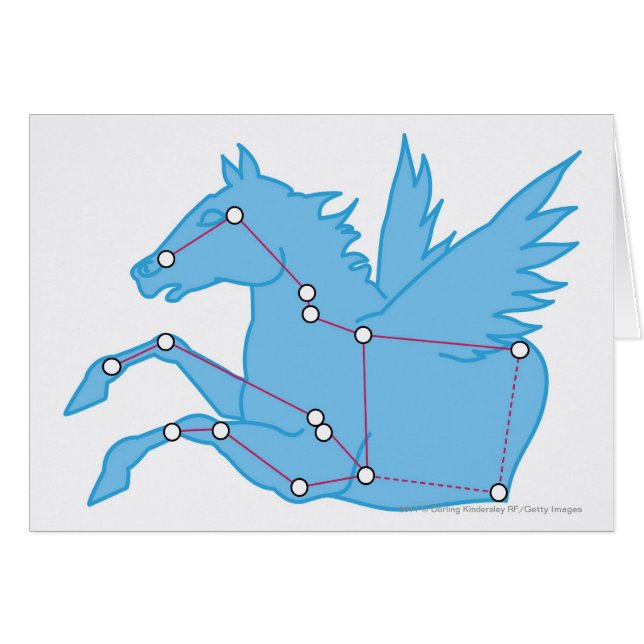 Illustratie van de Pegasus-constellatie (Voorkant Horizontaal)