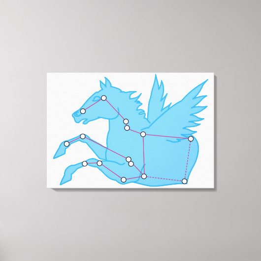 Illustratie van de Pegasus-constellatie Canvas Afdruk (Voorkant)