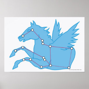 Illustratie van de Pegasus-constellatie Poster