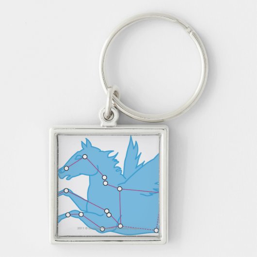 Illustratie van de Pegasus-constellatie Sleutelhanger (Voorkant)