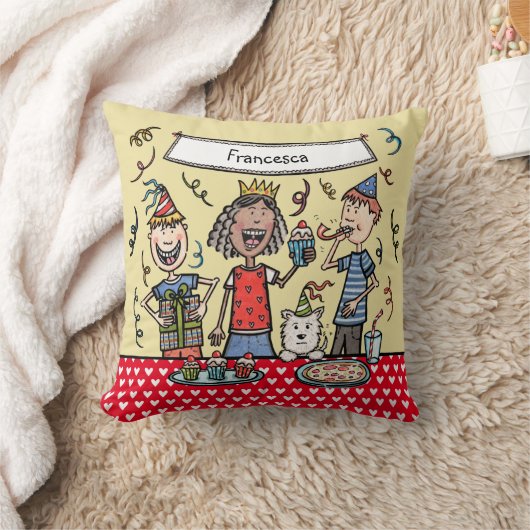 Illustratie van de persoonlijke computerpartij voo kussen (Deken)