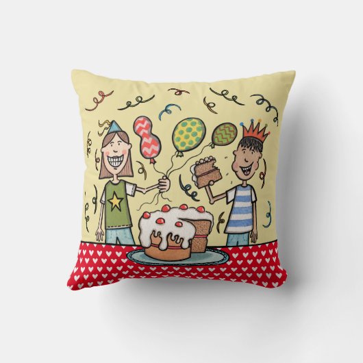 Illustratie van de persoonlijke computerpartij voo kussen (Achterkant)