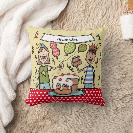 Illustratie van de persoonlijke computerpartij voo kussen (Deken)