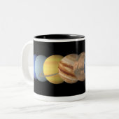 Illustratie van de Planeten in Groepering Tweekleurige Koffiemok (Voorkant links)