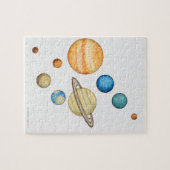 Illustratie van de planeten van het zonnestelsel legpuzzel (Horizontaal)