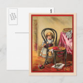  illustratie van de primer van het Antiek kind Briefkaart (Voorkant / Achterkant)