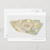 Illustratie van de Pyramides van Giza Briefkaart (Voorkant / Achterkant)