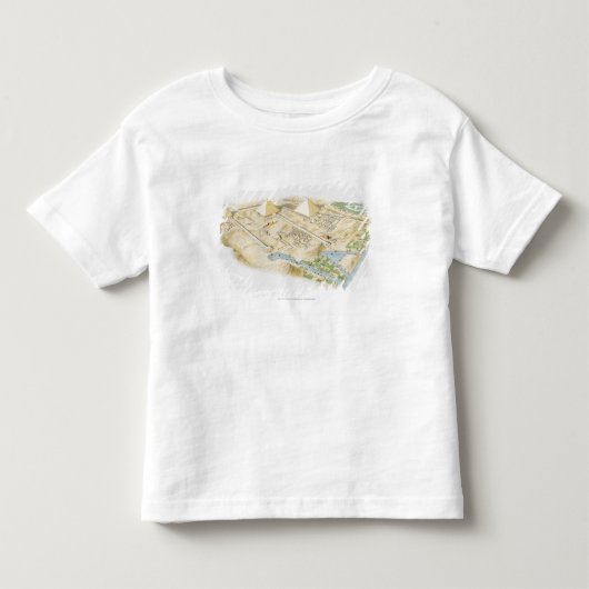 Illustratie van de Pyramides van Giza Kinder Shirts (Voorkant)