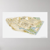 Illustratie van de Pyramides van Giza Poster (Voorkant)