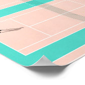 Illustratie van de rechtbank van Pastel Colors Ten Poster (Hoek)