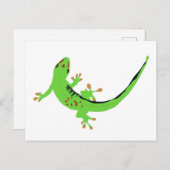 Illustratie van de Reparatie van de hagedis Gecko Feestdagenkaart (Voorkant / Achterkant)