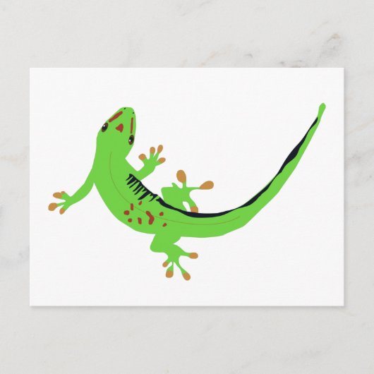 Illustratie van de Reparatie van de hagedis Gecko Feestdagenkaart (Voorkant)