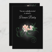 Illustratie van de roze ventilator op het zwarte a kaart (Voorkant / Achterkant)