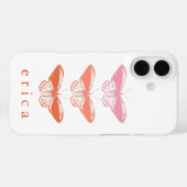 Illustratie van de roze vlinder bevestigen Case-Mate iPhone case (Achterkant (horizontaal))
