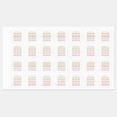 Illustratie van de roze vlinder bevestigen labels (Vel)