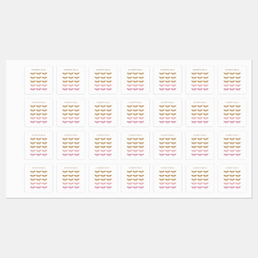 Illustratie van de  roze vlinder bevestigen labels (Vel)